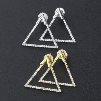 China Fashion Women's Earrings CLASSIC Triangle Enamel Unique Stud Earrings Geometric Earrings for sale