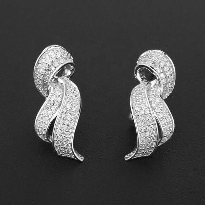 China FASHIONABLE Economic Custom Design 925 Sterling Silver Engagement Stud Earrings for sale