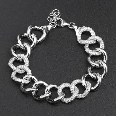 China Wholesale Custom Guaranteed Luxury 925 Sterling Silver Luxury Quality Fashion Gift Bracelets for sale