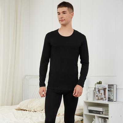 China Skin-Friendly Velvet Stretch QUICK DRY Round Neck Men's Long Sleeve Thermal Underwear Set for sale