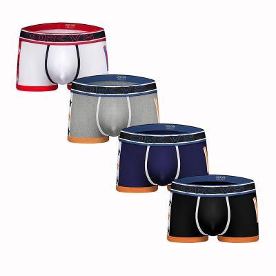 China Hot Selling 100% Cotton Men's Breathable Boxer Shorts Classic Fashion Soft Breathable Underwear for sale