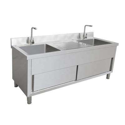 China Without Faucet Custom Movable 304 Grade Stainless Steel Portable Kitchen Sink With Cabinet for sale