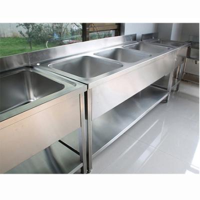 China Without Faucet Hot Selling Product 304 Stainless Steel Sink Large Size Stainless Steel Commercial Sink for sale