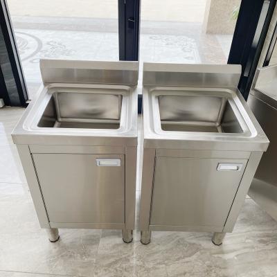 China Customized Commercial SS304 Stainless Steel Cheap Kitchen Sink Without Faucet With Cabinet for sale