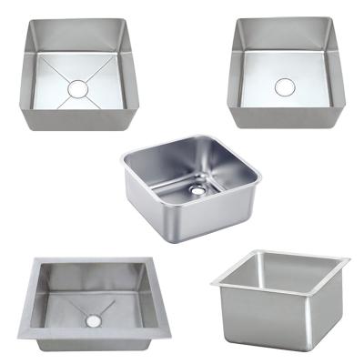 China Without Faucet Kitchen Sink Stainless Steel Bathroom Sink High Quality Hand Basin for sale