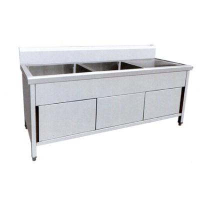 China Without Faucet Three Bowl Handmade Sink With Cabinet Shape Custom Size Customized Stainless Steel Rectangular Triple Bowl Modern Desgin 1 Piece for sale