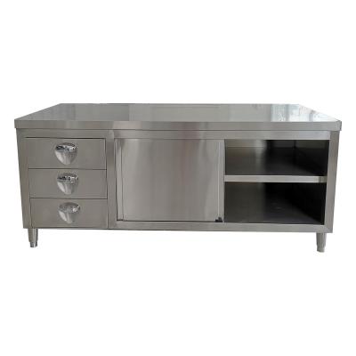 China Desgin Supplier Modern Professional Stainless Steel Work Table With Drawers Stainless Steel Bench for sale