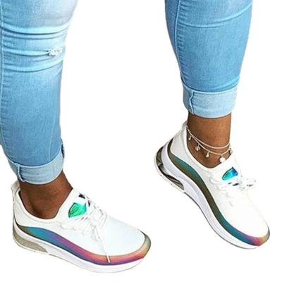 China 2022 new Anti-slippery sneakers flying colorful woven casual women's mesh shoes summer plus size 36-43chunky shoes for sale