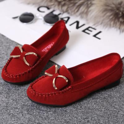 China 2021 Wholesale Hot Sale Anti-odor Boat Shoes Metal Decoration Flat Ladies Shoes for sale