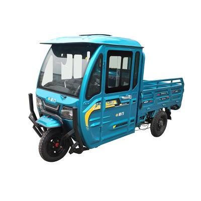 China Cargo 2 adult 500 dump box delivery truck 3 wheel motor bicycle electric tricycle for sale