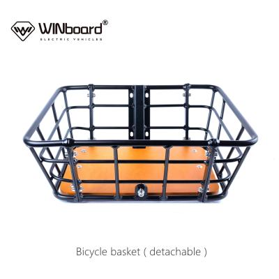 China 2022 New Product 6061 Aluminum Alloy Bike Bicycle Spare Parts Easy Replaceable Front Rack Basket Removable Bicycle Basket for sale