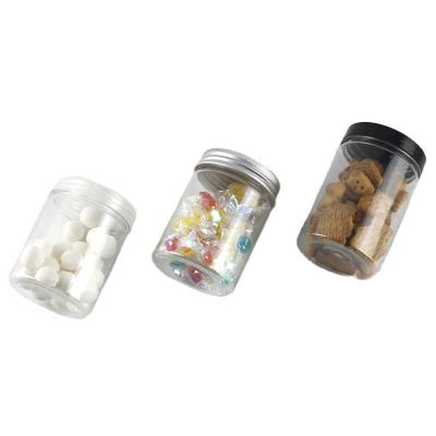 China Food BPA Free 200ml 250ml 350ml Food Grade Jam Ice Cream Salad Nuts Packaging Plastic Pet Dessert Candy Jars With Air Tight Lid for sale