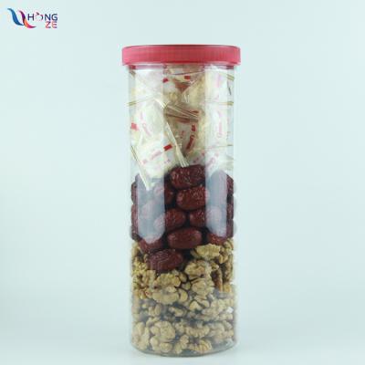 China Cheap Price 2.8L Canned Food Large Wide Mouth Cashews Food Storage Bottle Bulk Candy Plastic Nuts Jar With Screw Lid for sale