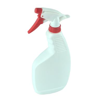 China Personal Care Ready To Ship 500ml 16oz HDPE Plastic White Trigger Spray Detergent Bottles For Detergent Chemical Liquid Packaging for sale