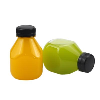 China Wholesale Custom 8 Ounce 250ml Square Empty PET Beverage Plastic Bottle For Fruit Juice Packaging With Screw Cap 250ml for sale