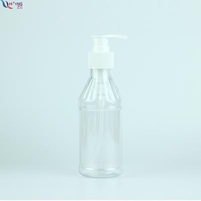 China 2020 New Design 200ml PET Personal Care Body Lotion Hand Wash Plastic Portable Empty Alcohol Gel Liquid Pump Dispenser Bottle With White Pump for sale