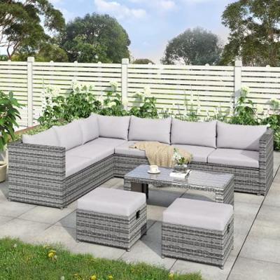 China Modern New Design Outdoor Furniture Sets Rattan Wicker Furniture Sets Garden Sofa Sets for sale