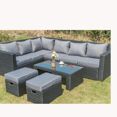 China Factory Price Modern Outdoor Furniture Modern Rattan Garden Sofa Set for sale