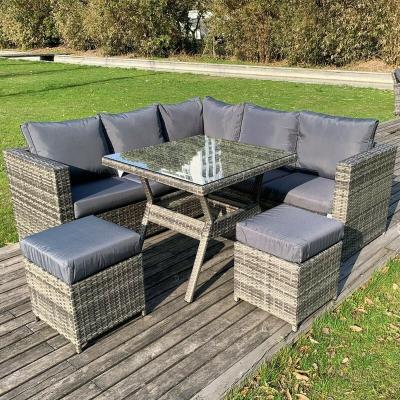 China Modern Outdoor Indoor Use Backyard Porch Garden Rattan Furniture Sets for sale