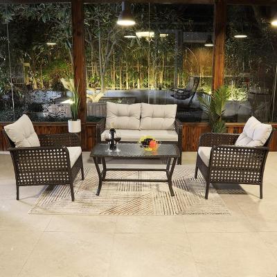 China Factory Price Modern Outdoor Dining Furniture Patio Set Outdoor Furniture Rattan Furniture for sale