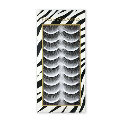 China Deep Ten Pairs of Mixed Fake Lashes, Hand-Crafted 17mm Thick Box Lashes Lashese Supplier with Case for sale