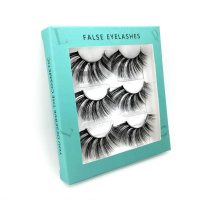 China Factory direct sale natural fluffy handmade long eyelashes lightly bring together real Korean mink for sale