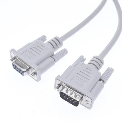 China Black COMPUTER Custom DB 9PIN Male To Female RS232 Serial Connector Cable for sale