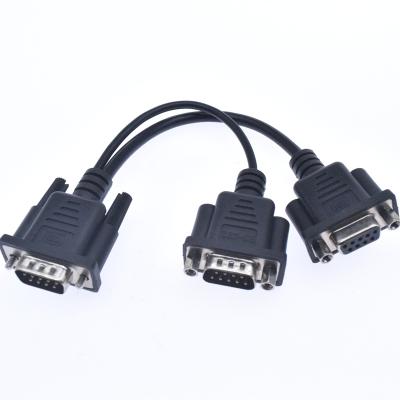 China COMPUTER OEM DB9 Connector 2-in-1 Male To Female Serial RS232 Conversion Cable for sale