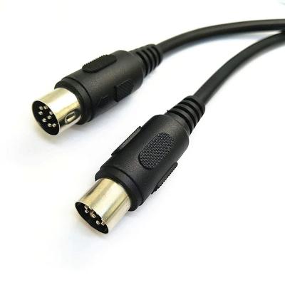 China Camera Factory Custom MIDI 5 Pin 8 Piin DIN Male Audio Cable MIDI To MIDI Connector Interface Jack Plug for sale