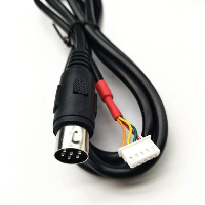 China Custom Black 6 Pin Mini Camera Din Tinned Connector To 5264 5 Pin Cable For Electronic Piano Signal Cable for sale