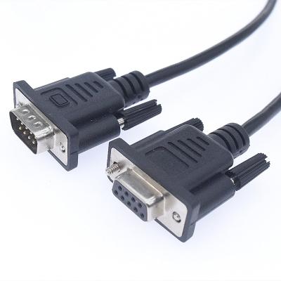 China Electronic 6FT DB9male To Female Serial Cable DB9 RS232 Dummy Modem Cable for sale