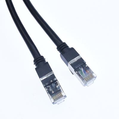 China COMPUTER black network rj45 ftp cat7 shielded thin flat cable Cat7 RJ45 cable for sale