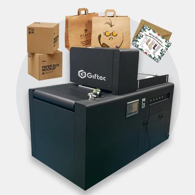 China Hotels Giftec Single Pass printer Cardboard Pizza Carton Box Paper Bags Pouches Printing Machine with A3 A4 printheads for sale