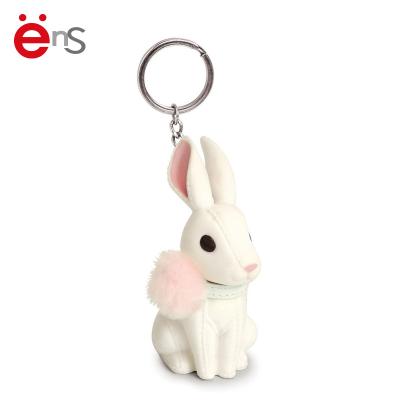 China Promotional Rabbit Key Chain For Gifts Promotional Animal Shaped Plastic Bunny Keychain For Gifts for sale