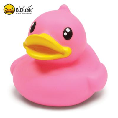 China Bath Bathing Duck For Kids Rubber Toy Nice Promotional Gifts Pink Color for sale