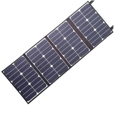 China 22% Highest Efficiency 20V Foldable Flexible Solar Panel 80W For Emergency Power Supply 166mmx166mm for sale