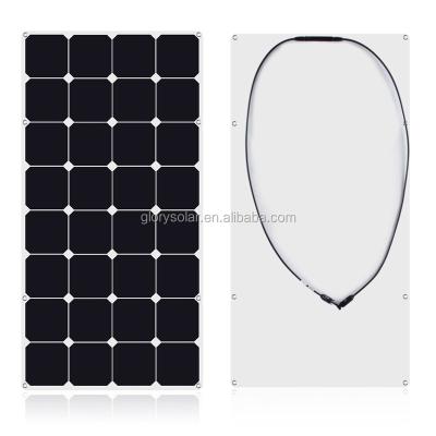 China PET+2EVA+CELL+2EVA+White/Black TPT 90W 100 Watt 110W 120W 135W 145W High Efficiency Flexible Solar Panel China for sale