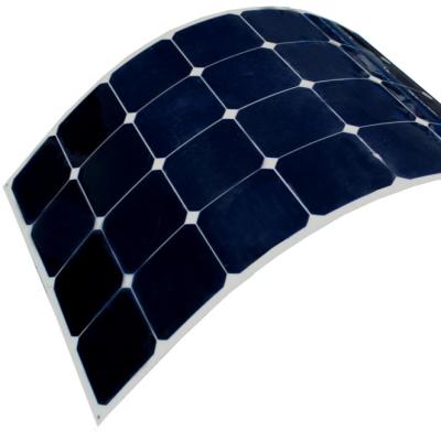 China PET+2EVA+CELL+2EVA+White/Black TPT Semi-flexible Membrane Thin Film Adhesive Flexible Solar Panel 180W 80W 12V PV for sale