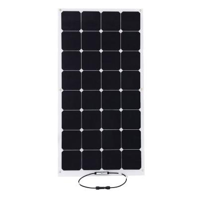 China PET+2EVA+CELL+2EVA+White/Black TPT Commercial Semi Flexible Solar Panel 110 Watt For Rooftop Solar Home System for sale