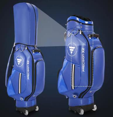 China PU Stand Golf Bag With Dividers Fashion Large Capacity Portable Surfboard Golf Bags for sale