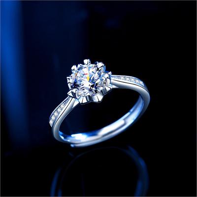 China Vintage Moissanite Customized White Moissanite Ladies Wedding Engagement Rings for sale