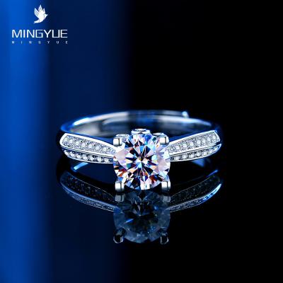 China Vintage 2022 CLASSIC Bands or Rings New Luxury Diamond Wedding Queen Crown Moissanite Ring Bands One Opp Bag Silver for sale