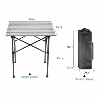 China Hot Selling Lightweight Aluminum Alloy Lightweight Folding Table for Camping and Picnic for sale