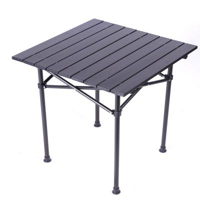 China China Supplier Black Super Lightweight Aluminum Metal Mini Portable Outdoor Camping Fishing Folding Table Place for sale