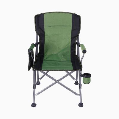 China Durable 600D Oxford Material Fabric High End Portable Outdoor Folding Camping Chair With Large Armrests for sale