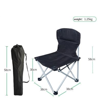 China Wholesale Lightweight Steel Pipe Portable Material Cheap Picnic Chair Cloth Chair Car Table And Black Folding Outdoor Camping Chair Set for sale