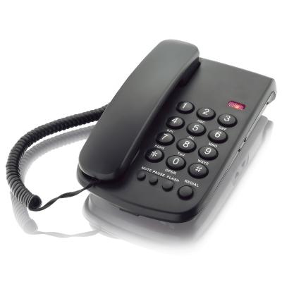 China Land Line Telephone Cheap Attached Black Wall Base Available Current Mountable Land Line Telephone Lowest Price Telephone Hotel Analog Telephone for sale