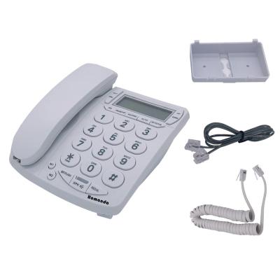 China ABS Ringtone Plug VIP Big Button Clear Top Phone Attached Phone Desk Phone Large With LCD Display for sale