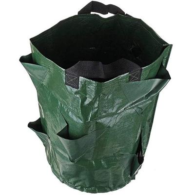 China Durable Custom Made Log Greenhouse Reusable Vegetable Planting Bag Reusable Garden Strawberry Planting Bag for sale