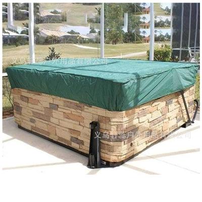 China Custom Waterproof Logo Outdoor Hot Tub Large Cover Bathtub Swimming Pool Sunscreen Dustproof Square Cover for sale